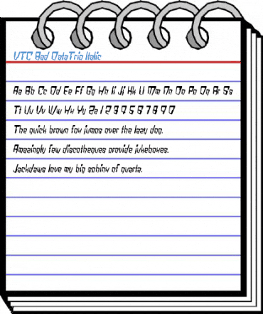 VTC Bad DataTrip Italic Font