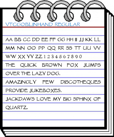 VTCGoblinHand Regular Font