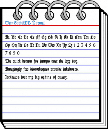 WeinGothikDB Normal Font