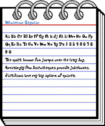 Whutevur Regular Font