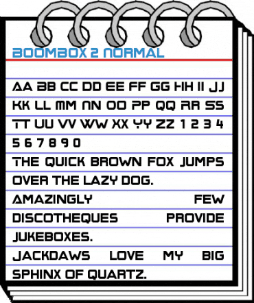 BoomBox 2 Normal Font