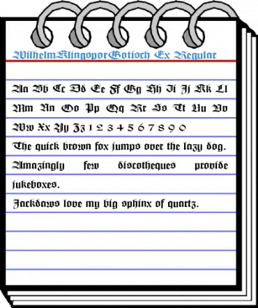 WilhelmKlingsporGotisch Ex Regular Font