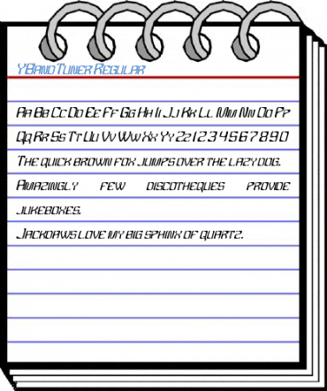 YBandTuner Regular Font