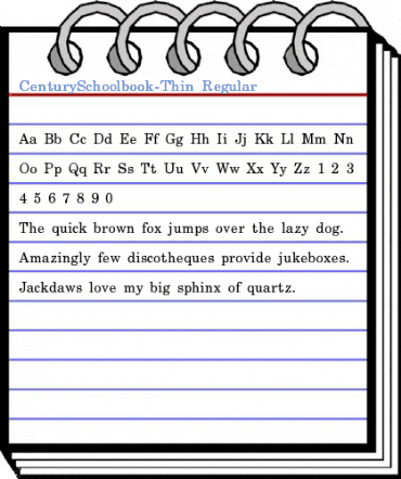 CenturySchoolbook-Thin Font