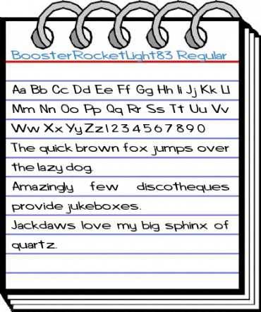 BoosterRocketLight83 Regular Font