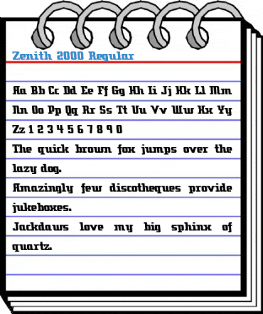 Zenith 2000 Font