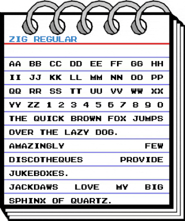 Zig Regular Font
