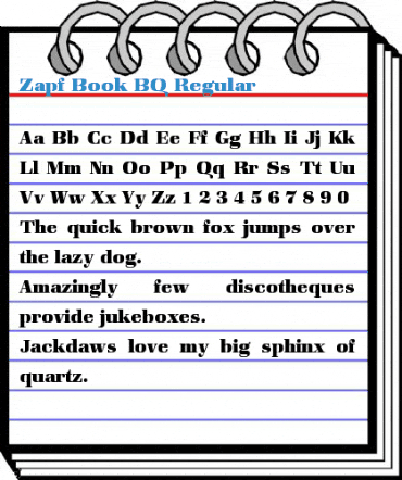 Zapf Book BQ Regular Font