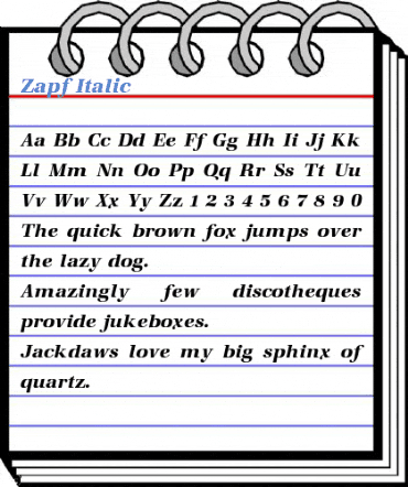 Zapf Italic Font