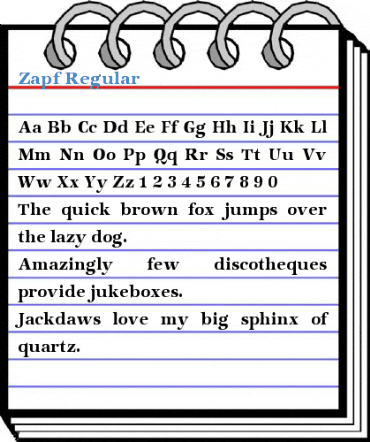 Zapf Regular Font