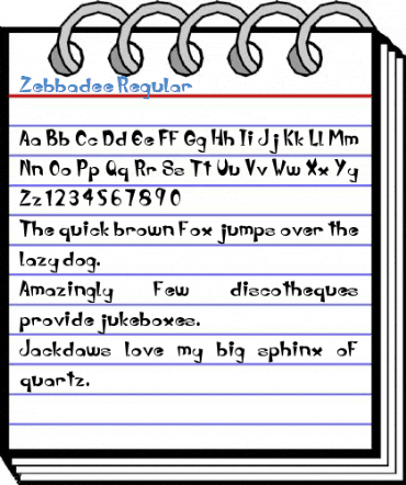 Zebbadee Regular Font