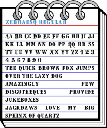 Zebraesq Regular Font