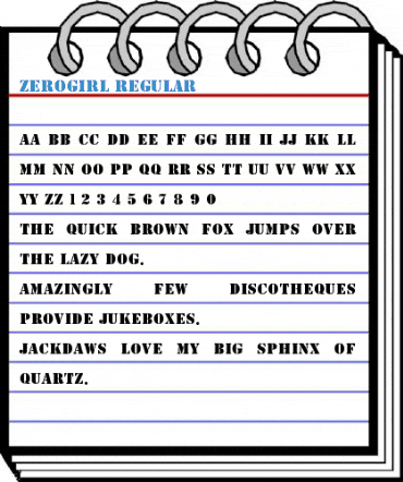 ZeroGirl Regular Font