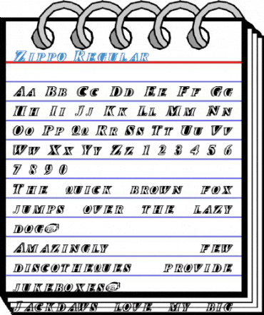 Zippo Regular Font