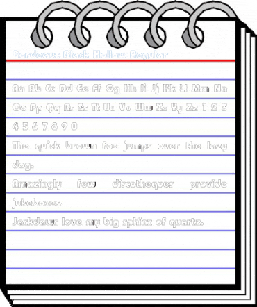 Bordeaux Black Hollow Regular Font