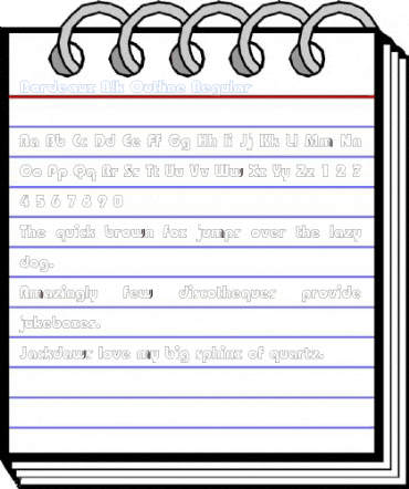 Bordeaux Blk Outline Regular Font