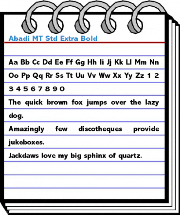 Abadi MT Std Extra Bold Font