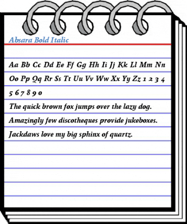Absara Bold Italic Font