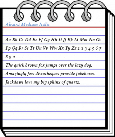 Absara Medium Italic Font