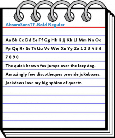 AbsaraSansTF-Bold Regular Font