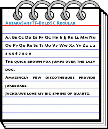 AbsaraSansTF-BoldSC Regular Font