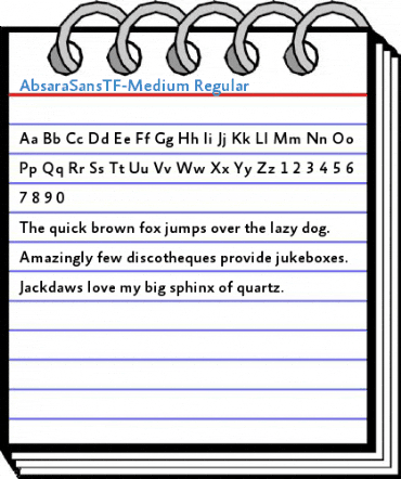 AbsaraSansTF-Medium Regular Font