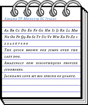 Absara TF Medium SC Italic Font