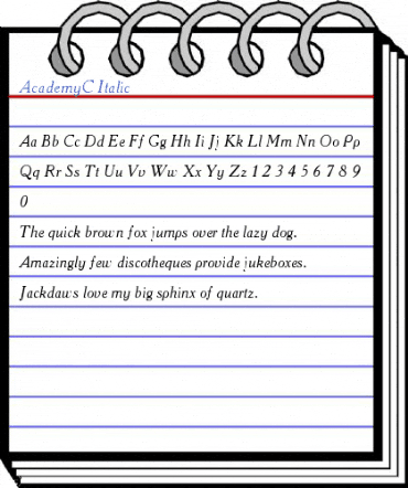 AcademyC Italic Font