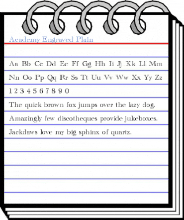 Academy Engraved Plain Font