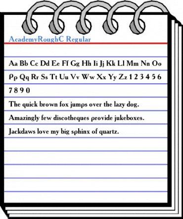 AcademyRoughC Regular Font