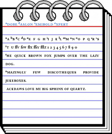 Adobe Caslon Semibold Expert Font