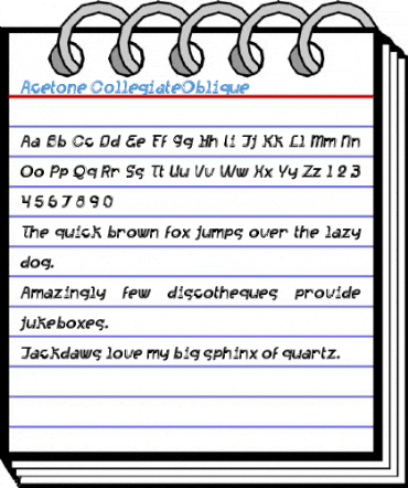 Acetone CollegiateOblique Font