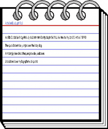 AchillesBlurLight Tall Font