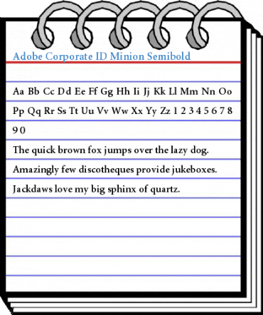 Adobe Corporate ID Minion Semibold Font