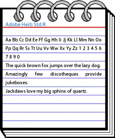 Adobe Heiti Std R Font