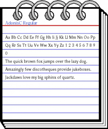 AdonisC Regular Font