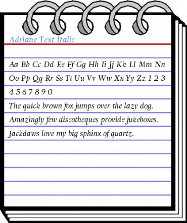 Adriane Text Italic Font