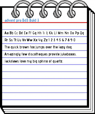 advent pro Bd3 Bold 3 Font
