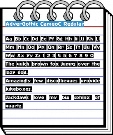 AdverGothic CameoC Regular Font