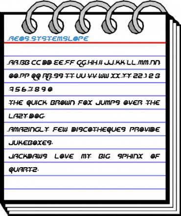 Aeos SystemSlope Font