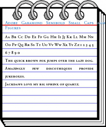 Adobe Garamond Semibold Small Caps & Oldstyle Figures Font