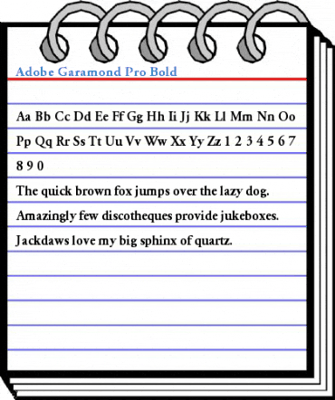 Adobe Garamond Pro Bold Font