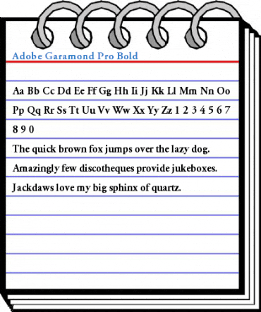 Adobe Garamond Pro Bold Font