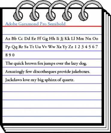 Adobe Garamond Pro Semibold Font