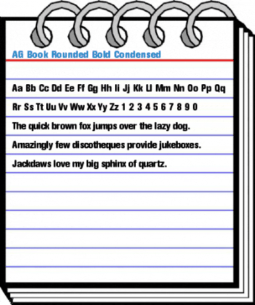 AG Book Rounded Bold Condensed Font