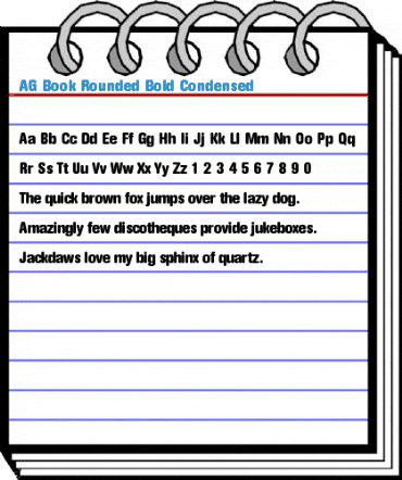 AG Book Rounded Bold Condensed Font