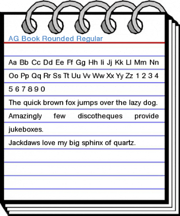 AG Book Rounded Regular Font