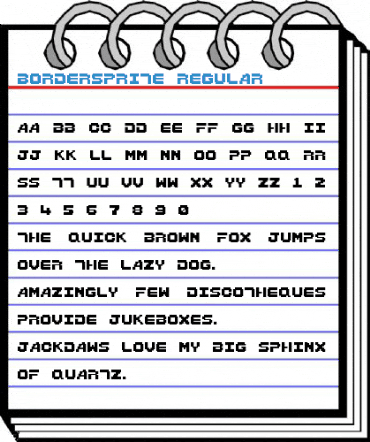 Bordersprite Regular Font
