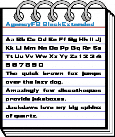 AgencyFB BlackExtended Font