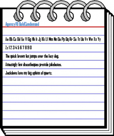 AgencyFB BoldCondensed Font